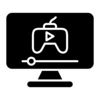 Game Streaming Glyph Icon vector