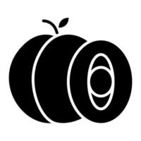 Plum Glyph Icon vector