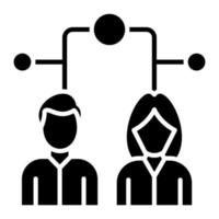 User Connection Glyph Icon vector