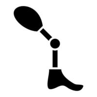 Prosthesis Glyph Icon vector