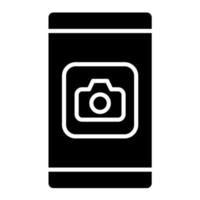 icono de glifo de la aplicación de fotos vector