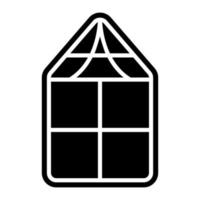 Window Frame Glyph Icon vector