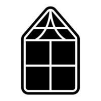 icono de glifo de marco de ventana vector