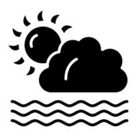 Haze Glyph Icon vector