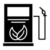 Biofuel Station Glyph Icon vector