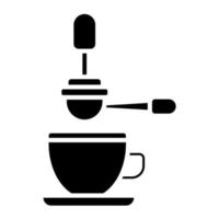 Coffee Filter Glyph Icon vector