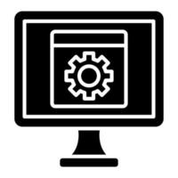 icono de glifo de software vector