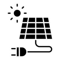 Solar Panel Glyph Icon vector