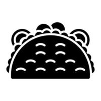 Taco Glyph Icon vector