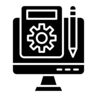 Content Management Glyph Icon vector