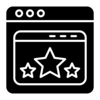 Page Rating Glyph Icon vector