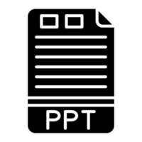 PPT Glyph Icon vector