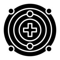 Proton Glyph Icon vector