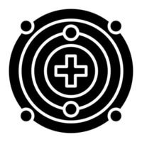 Proton Glyph Icon vector