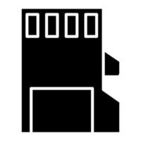 SD Card Glyph Icon vector