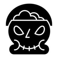 Trick or Treat Glyph Icon vector