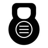 Kettlebell Glyph Icon vector