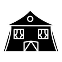 Desert Camp Glyph Icon vector