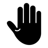 Hand Glyph Icon vector