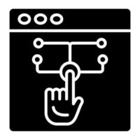 Interact Glyph Icon vector