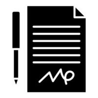 Signatures Glyph Icon vector