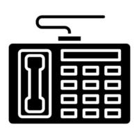 Telephone Glyph Icon vector