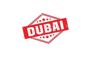 DUBAI stamp rubber with grunge style on white background vector