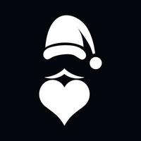 Santa in hat icon, simple style vector