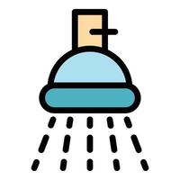 Bathroom shower icon color outline vector