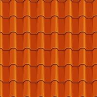 Chinese orange roof tile seamless pattern, vector