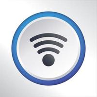 vector de botón de icono plano de botón wifi
