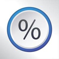 percent button flat icon button vector