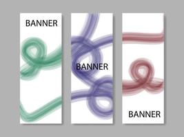 art brush stroke vertical banner collection vector