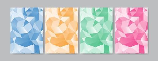 polygonal cover business collection template design vector