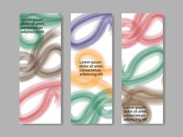 art brush stroke vertical banner collection vector