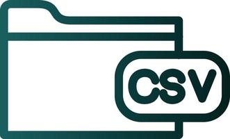 diseño de icono de vector de archivo csv