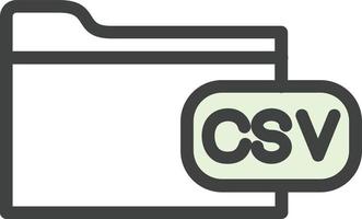 diseño de icono de vector de archivo csv