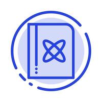 Book Formula Physics Science Blue Dotted Line Line Icon vector