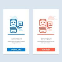 Conversational Interfaces Conversational Interface Big Think  Blue and Red Download and Buy Now web Widget Card Template vector