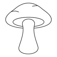 Tubular mushroom icon, outline style vector