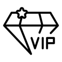 vector de contorno de icono de cliente vip de diamante. programa de clientes