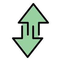 Discussion arrows icon color outline vector