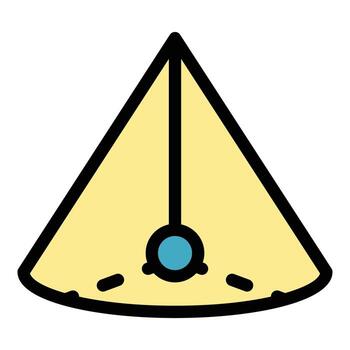 Pyramide gravity icon color outline vector