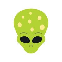 Alien icon, flat style vector