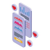 Smartphone seo icon isometric vector. Web search vector