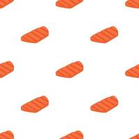 Steak fried on grill pattern seamless vector