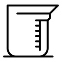 Lab beaker icon outline vector. Laboratory test vector