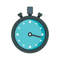 Metallic stopwatch icon, flat style vector