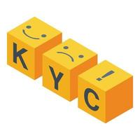 Kyc document icon isometric vector. Customer know vector