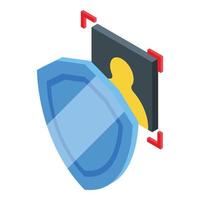 Secured client information icon isometric vector. Customer know vector